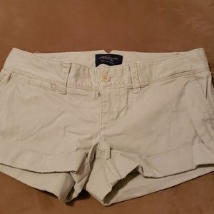 American Eagle Khaki Shortie Shorts